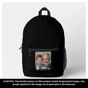 Sac À Dos Imprimé Cadeau Photo Meilleur Papi du Monde Année de Créat