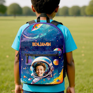 Sac À Dos Imprimé Cadeau pour enfants Photo Astronaute Espace Profon