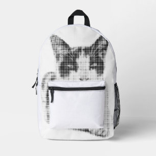 Sac À Dos Imprimé Calicot Rétro Demi-Teinte