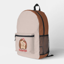 Sac À Dos Imprimé Câlins de Hérisson Mignon