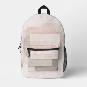 Sac À Dos Imprimé Calques pastel doux art IA
