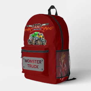 Sac À Dos Imprimé Camion monstre de dessin animé