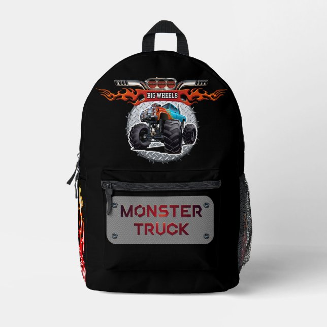 Sac À Dos Imprimé Camion monstre de dessin animé (Recto)