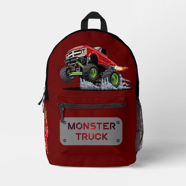 Sac À Dos Imprimé Camion monstre de dessin animé (Recto)