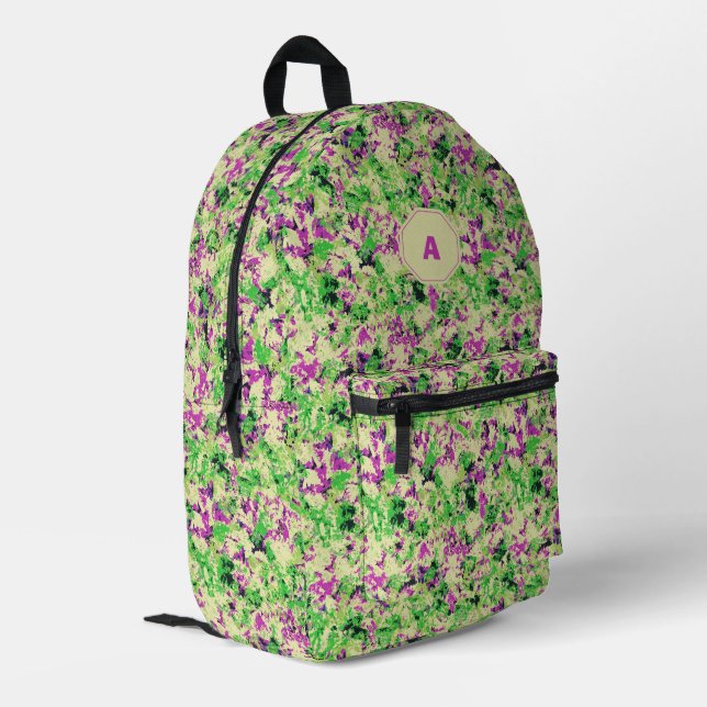 Sac À Dos Imprimé Camo Abstrait Vibrant (Coin arrière gauche)