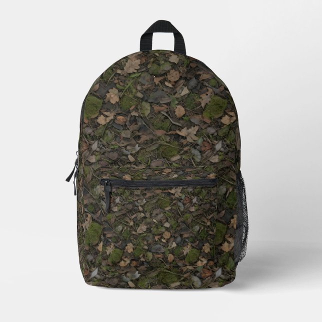 Sac À Dos Imprimé Camo Sol Forestier | Mousse, Feuille et Chasseur d (Recto)