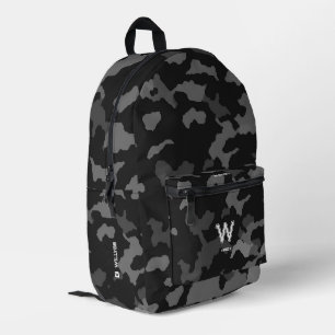 Sac À Dos Imprimé Camo Sport Motif Style Camouflage Monogramme Noir