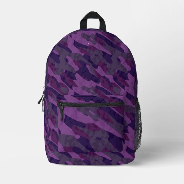 Sac À Dos Imprimé camouflage aux nuances de violet (Recto)