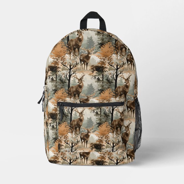 Sac à dos imprimé camouflage cerf garçon (Recto)