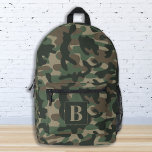 Sac À Dos Imprimé Camouflage de monogramme personnalisé en bois<br><div class="desc">Découvrez notre sac à dos camo moderne et tendance, parfait pour les enfants, les étudiants, les randonneurs et les randonneurs de jour! Ce sac à dos cool est doté d'un motif forestier aux tons verts, bruns et bronzés, lui donnant un look d'inspiration militaire qui ne manquera pas de tourner la...</div>