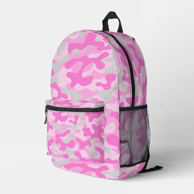Sac À Dos Imprimé Camouflage gris rose  (Coin arrière droit)