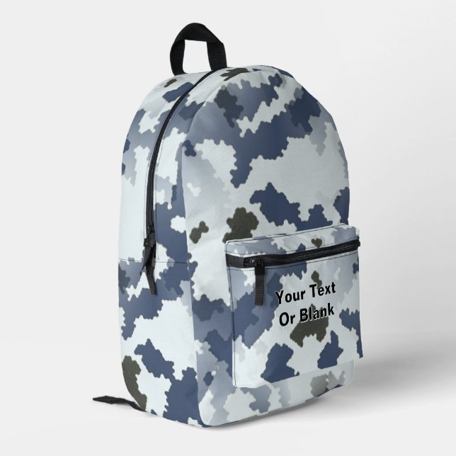 Sac À Dos Imprimé Camouflage Hiver Fractal (Coin arrière gauche)