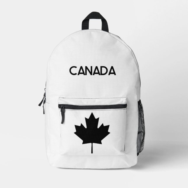 Sac À Dos Imprimé CANADA. Drapeau canadien. Patriotique.  (Recto)