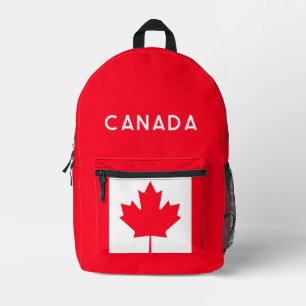 Sac À Dos Imprimé CANADA. Drapeau feuille d'érable canadienne. Patri