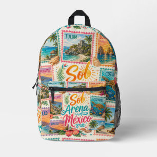 Sac À Dos Imprimé Cancun Soleil Sable Mexique Plages Tropicales Beau