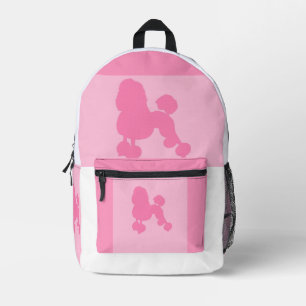 Sac À Dos Imprimé Caniche Rose Et Blanc