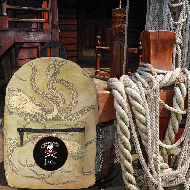 Sac À Dos Imprimé Capitaine pirate personnalisée (Créateur téléchargé)