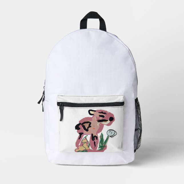 Sac À Dos Imprimé Capybara Sucré (Recto)