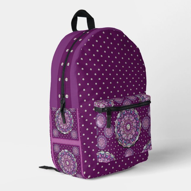 Sac À Dos Imprimé Cardinal rouge Rosace (Coin arrière gauche)