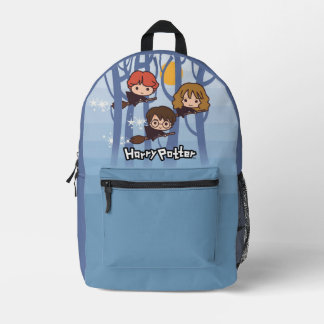 Sac À Dos Imprimé Caricature Harry, Ron, & Hermione Voler Dans Woods