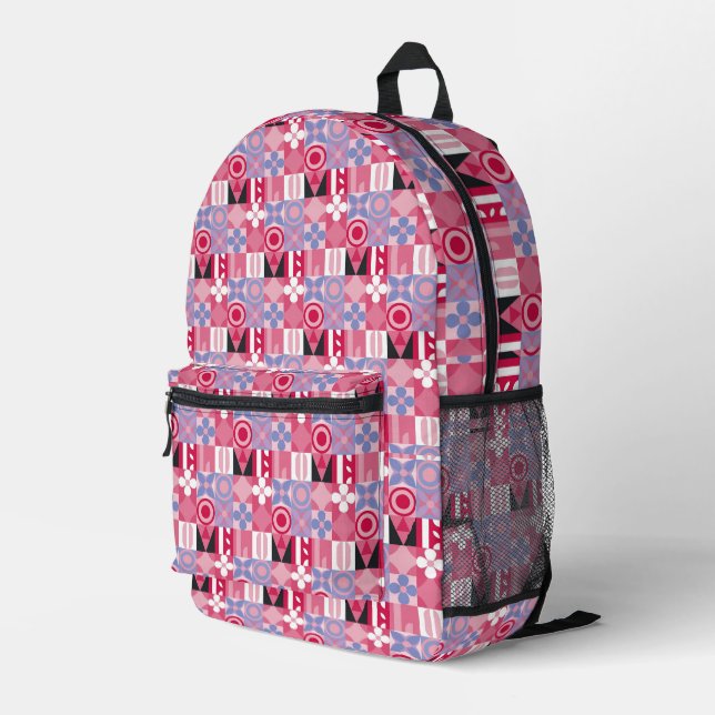 Sac À Dos Imprimé carreaux géométriques (Coin arrière droit)