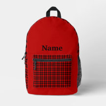 Carreaux Rouge Noir Personnaliser Motif