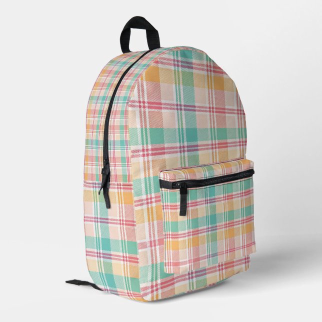 Sac À Dos Imprimé Carreaux Vichy Multicolores (Coin arrière gauche)