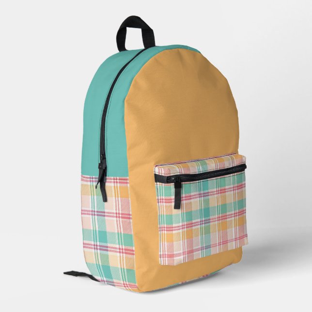 Sac À Dos Imprimé Carreaux Vichy Multicolores (Coin arrière gauche)