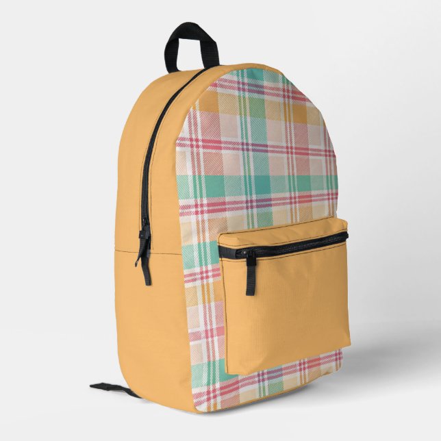Sac À Dos Imprimé Carreaux Vichy Multicolores (Coin arrière gauche)