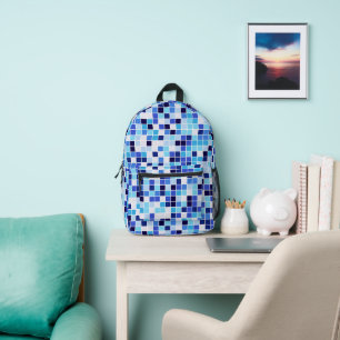 Sac À Dos Imprimé Carrelage de la piscine, Carrelage en mosaïque ble