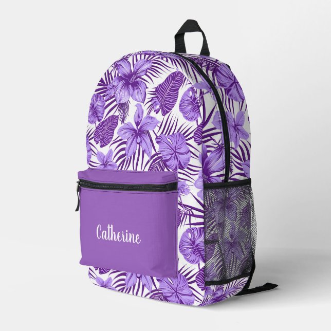 Sac À Dos Imprimé Carrelage mignon Feuilles tropicales motifs ados (Coin arrière droit)