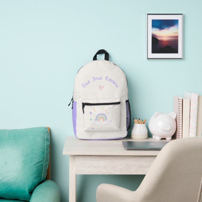Sac À Dos Imprimé Cartable Pastel Rêves d'Arc-en-Ciel École (Insitu)