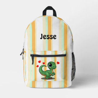 Sac À Dos Imprimé Cartable personnalisé de dinosaure Vélociraptor