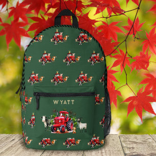 Sac À Dos Imprimé Cartable personnalisé pour enfants Red Farm Tracto