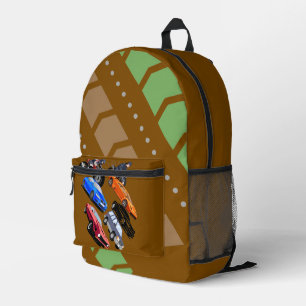 Sac À Dos Imprimé Cartables Scolaires Enfants Voitures et Motos