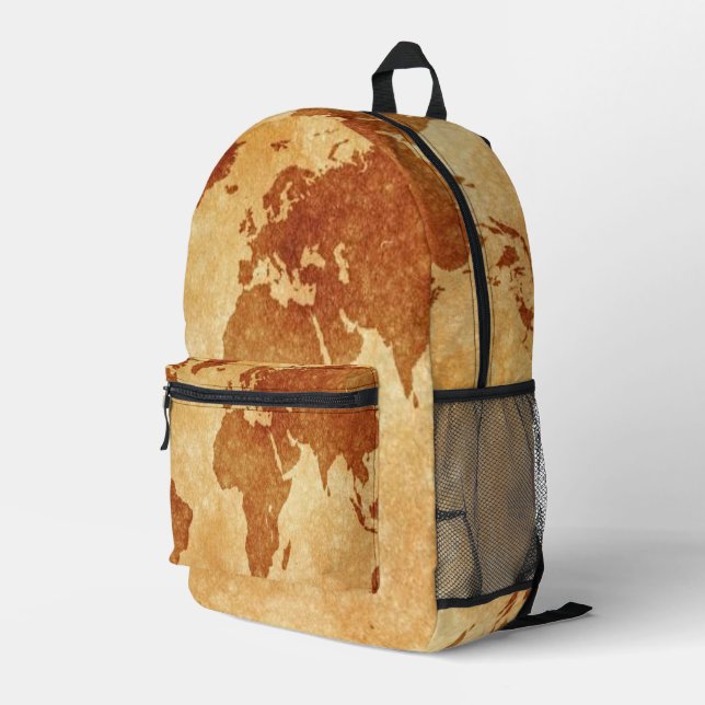 Sac À Dos Imprimé Carte du monde antique (Coin arrière droit)
