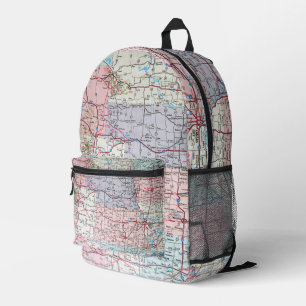 Sac À Dos Imprimé Carte routière américaine