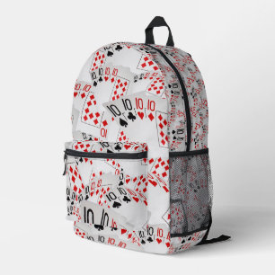 Sac À Dos Imprimé Cartes De Poker Quad Tens Disposées,