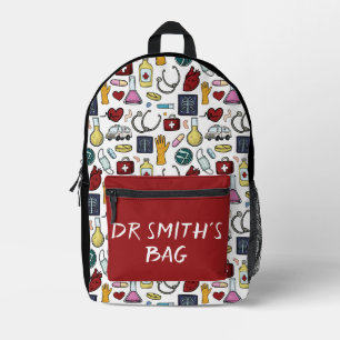 Sac À Dos Imprimé Cartographie médecin infirmière science nom person