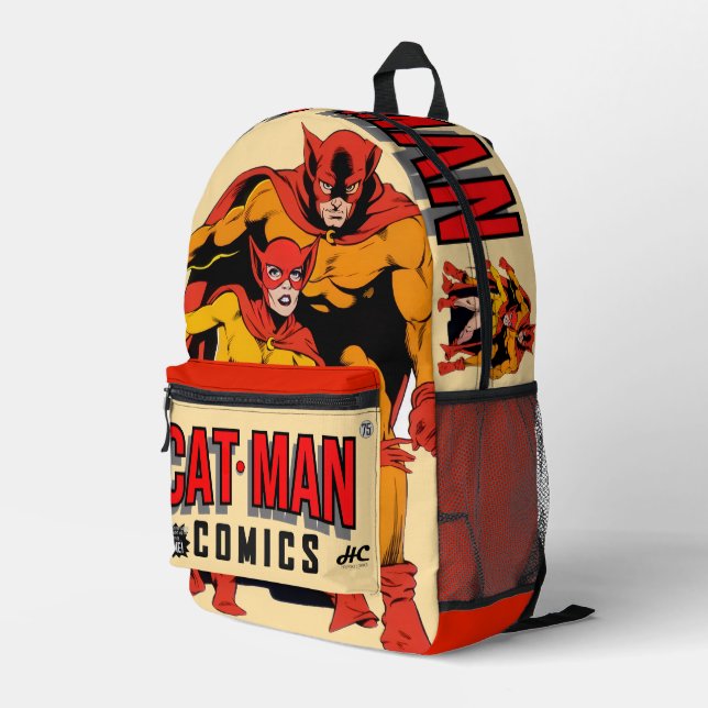 Sac À Dos Imprimé CAT-MAN Comics Backpack (Coin arrière droit)