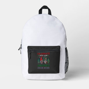 Sac À Dos Imprimé Célébrez Gnomies Noël Gnomes Arbres Renne