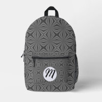 Cercle blanc de Monogramme Carré grossier noir