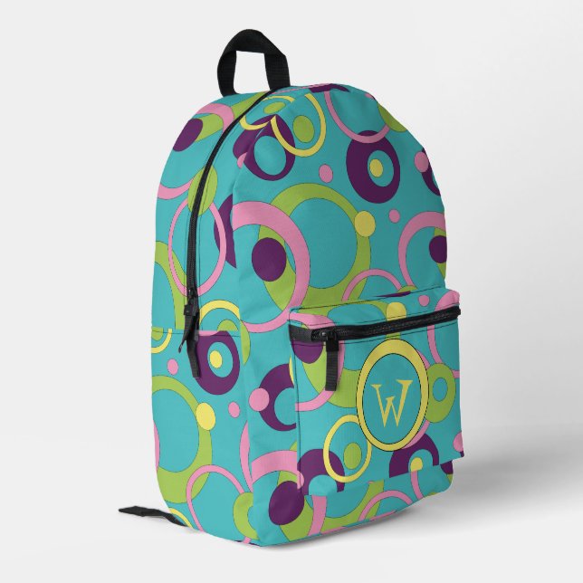 Sac À Dos Imprimé Cercles Bleus Funky (Coin arrière gauche)