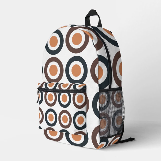 Sac À Dos Imprimé Cercles Concentriques Colorés  (Coin arrière droit)