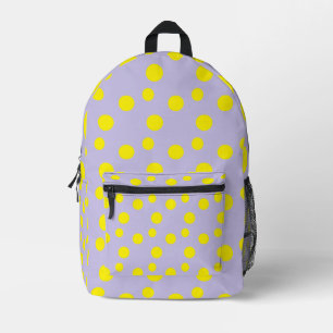 Sac À Dos Imprimé Cercles jaunes sur violet
