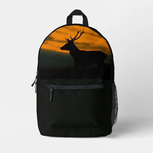Sac À Dos Imprimé Cerf Rouge à l'Aube (Recto)