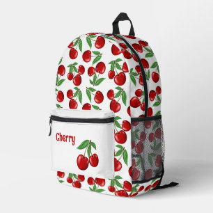Sac À Dos Imprimé Cerises Rouges Fruit Partout Personnalisé