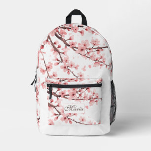 Sac À Dos Imprimé Cerisier Japonais Fleur de cerisier Monogramme Ros