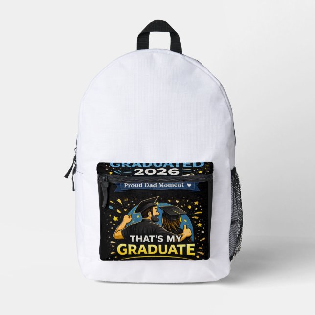 Sac À Dos Imprimé C'est mon diplômé (Recto)