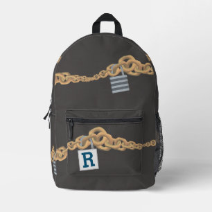 Sac À Dos Imprimé Chaînes pour garçons monogrammes et serrure à thèm